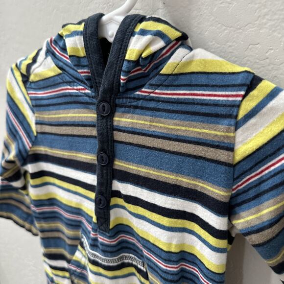 Tea Collection Stripe Hoodie Romper - Picture 2 of 9